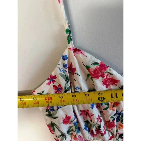 Lovers + Friends Button Front Spaghetti Strap Lani Mid Dress Floral Sz S - Picture 10 of 15